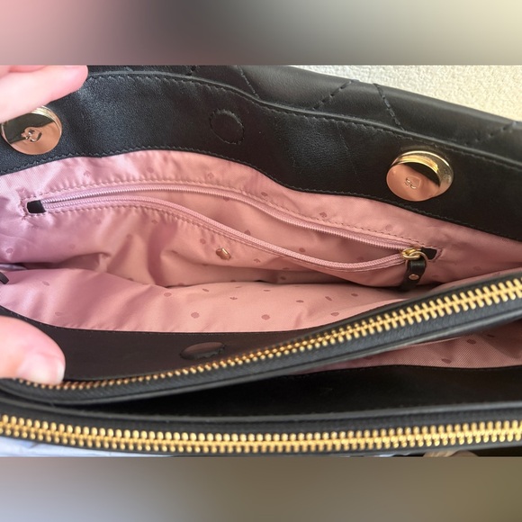 Kate Spade NY Womens Emerson Place Allis Tote Shoulder Bag Quilted Leather Black - Picture 7 of 14